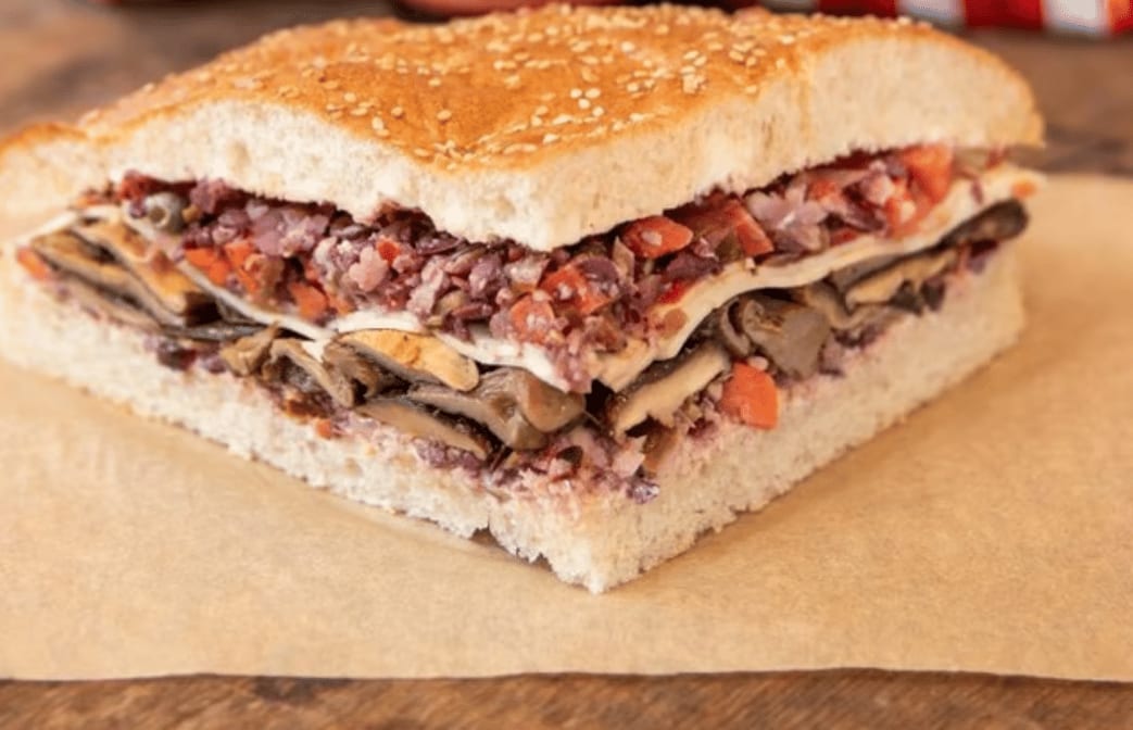 Roasted Mushroom Muffuletta 1/8 - 1 Slice.