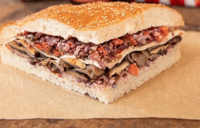 Roasted Mushroom Muffuletta 1/4 - 2 Slices.